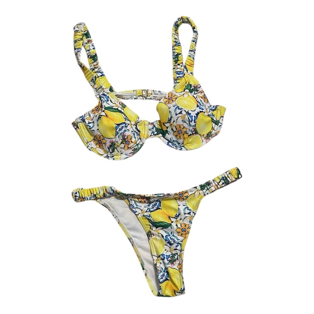 SHEIN Yellow and Blue Floral Bikini
 Brand new!